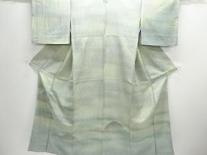 銀通し　絞り遠山模様一つ紋訪問着